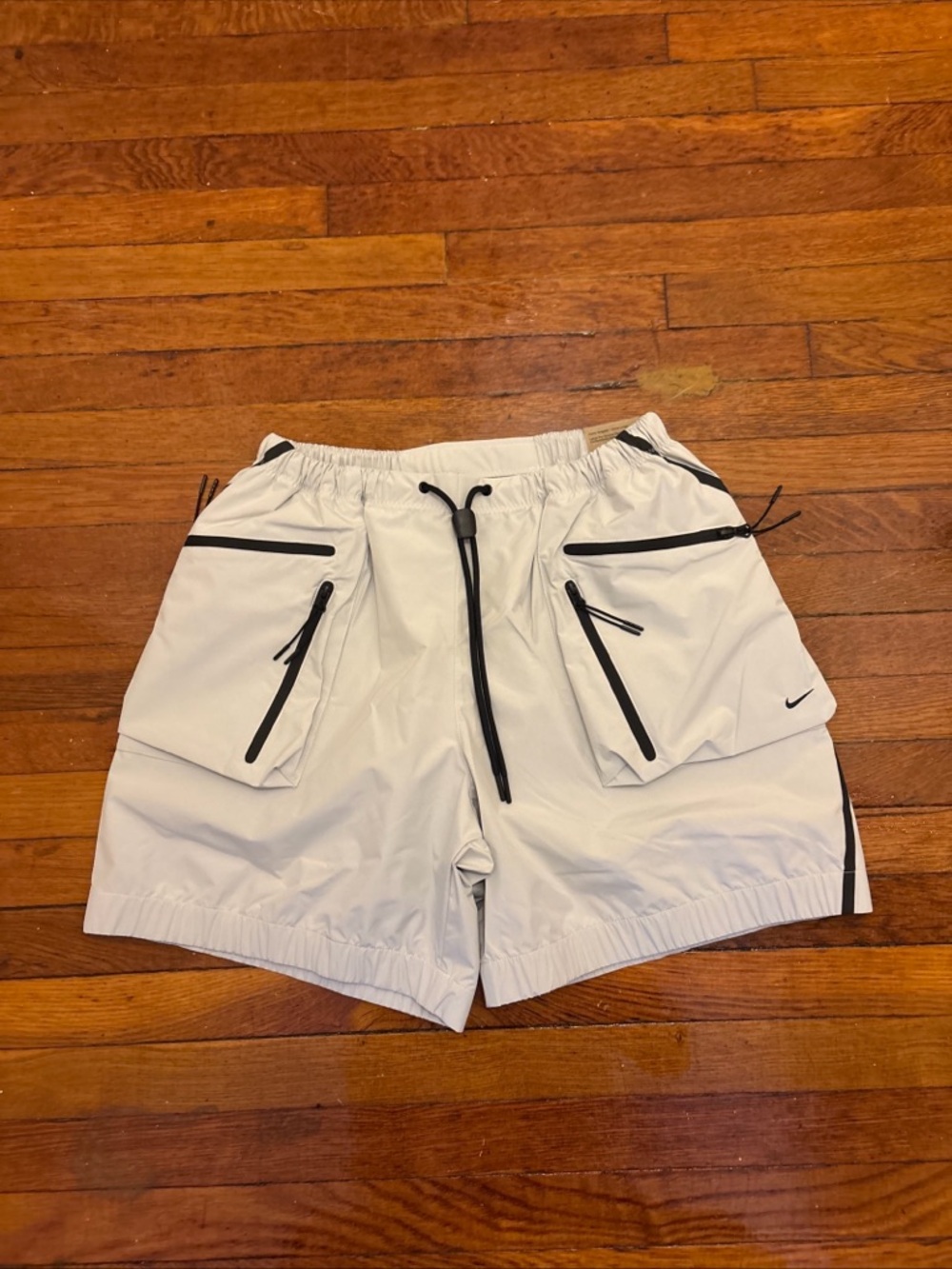 Men's Nike Tech White Performance Shorts with Black Accents size Small